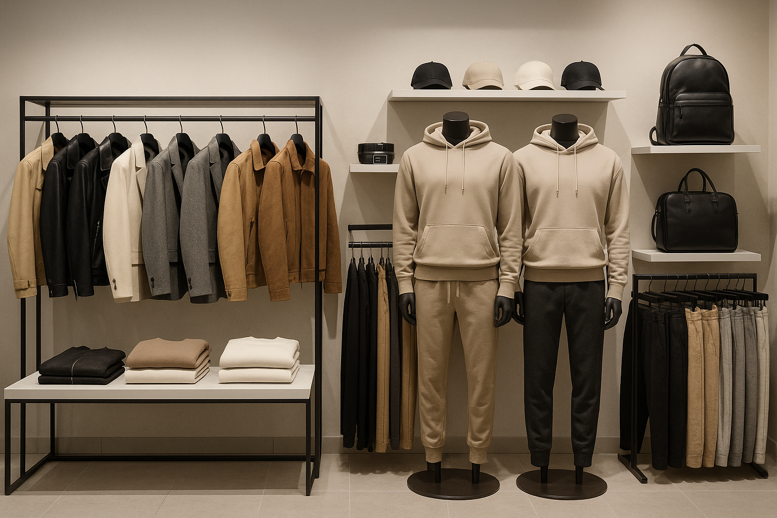jackets, Sweat shirts, bottoms, tracksuits, caps/belts, bags all in one shop picture